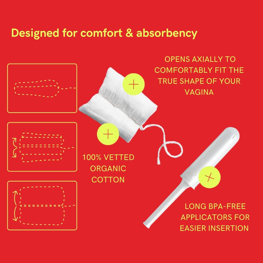 August Organic Tampons, Regular and Super Absorbency, BPA Free Long Applicators, Toxin Free AugustBuy Supplements Australia