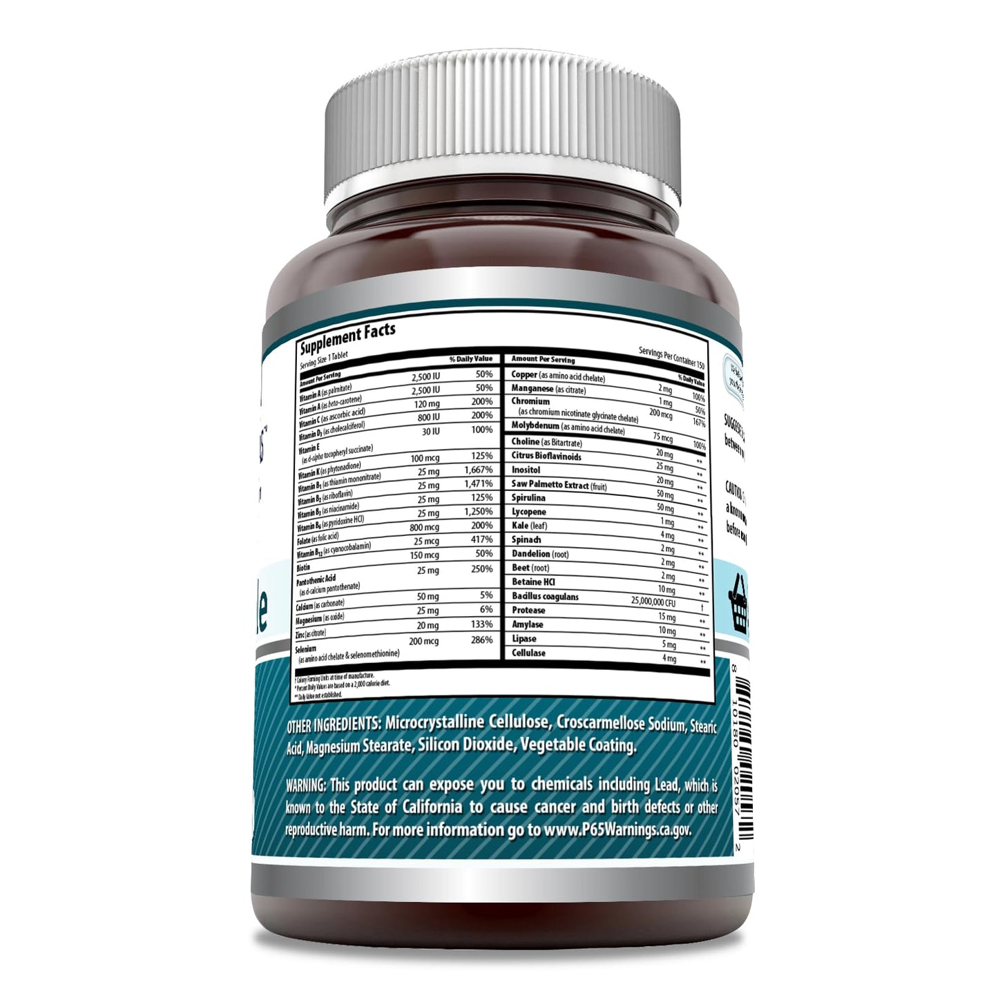 Amazing Formulas Men's One Multivitamin Supplement | Food Based | 150 Tablets | Perfect Blend of Vitamins, Minerals & Probiotics | Non-GMO | Gluten-Free | Made in USA Amazing NutritionBuy Supplements Australia