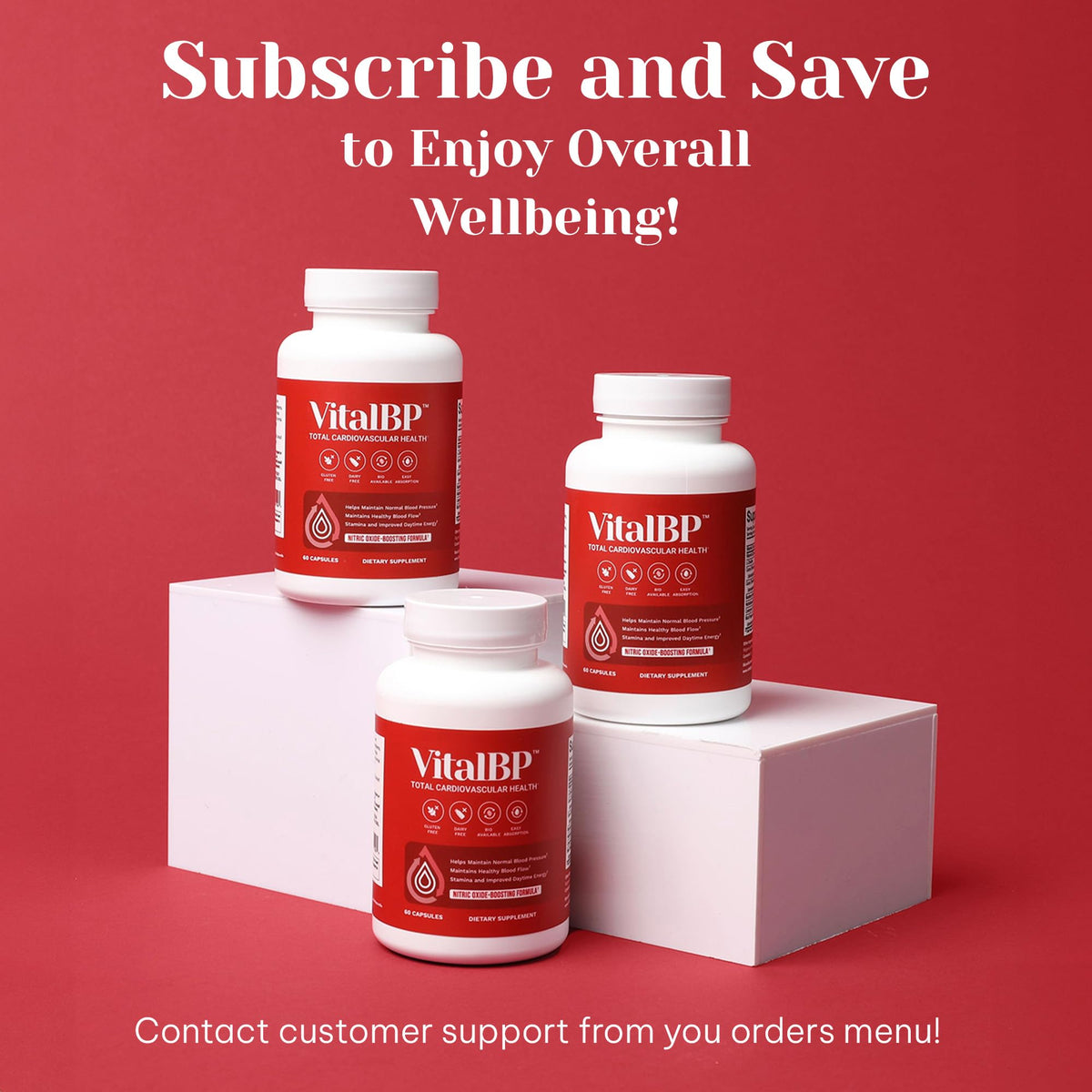 Vital BP - Support for Normal Blood Pressure - Supports Blood Flow & Arteries - with CoQ10, L-Citrulline, and K2 & D3-60 Capsules