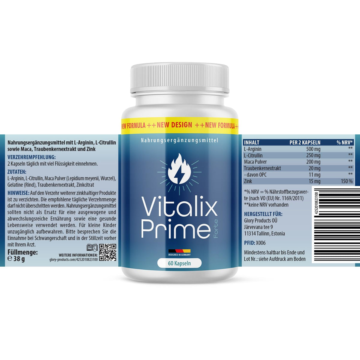 Vitalix Prime Forte Capsules For an Active Lifestyle 60 Capsules