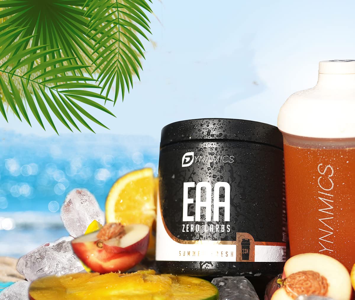 Buy Dynamics EAA Zero Carbs 500 g Summer Fresh Vegan All 8 Essential Amino Acids Intra Workout with BCAAs 33 Servings - OmniHealthRx Usa supplements