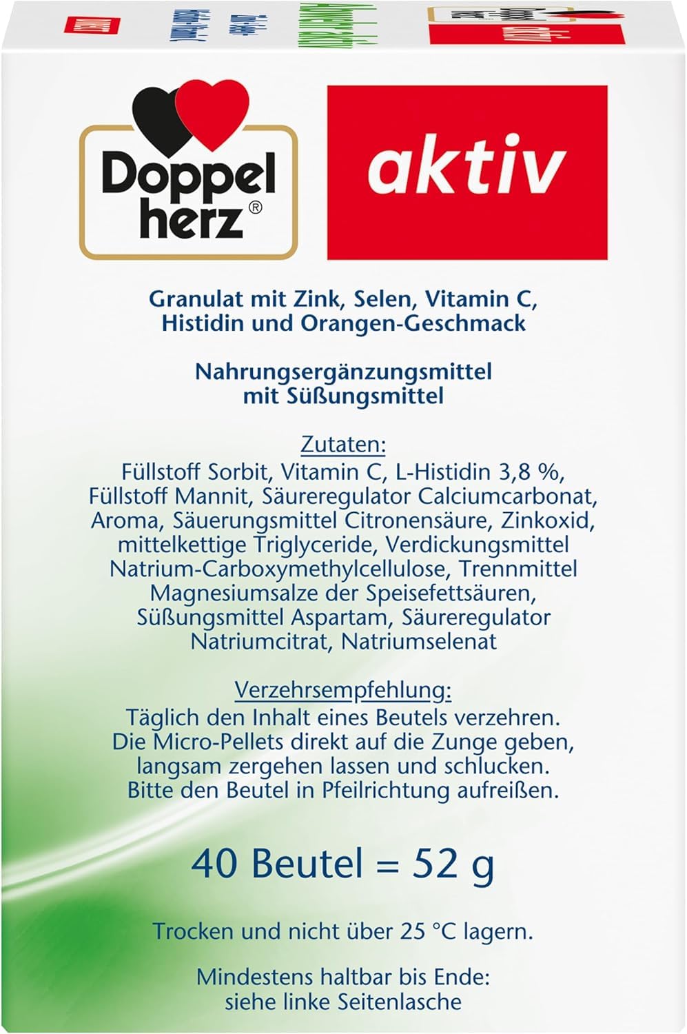 Doppelherz Active Direct Repellent with Orange Flavour | With zinc, selenium and vitamin C to support the immune system - additionally with histidine - 40 servings
