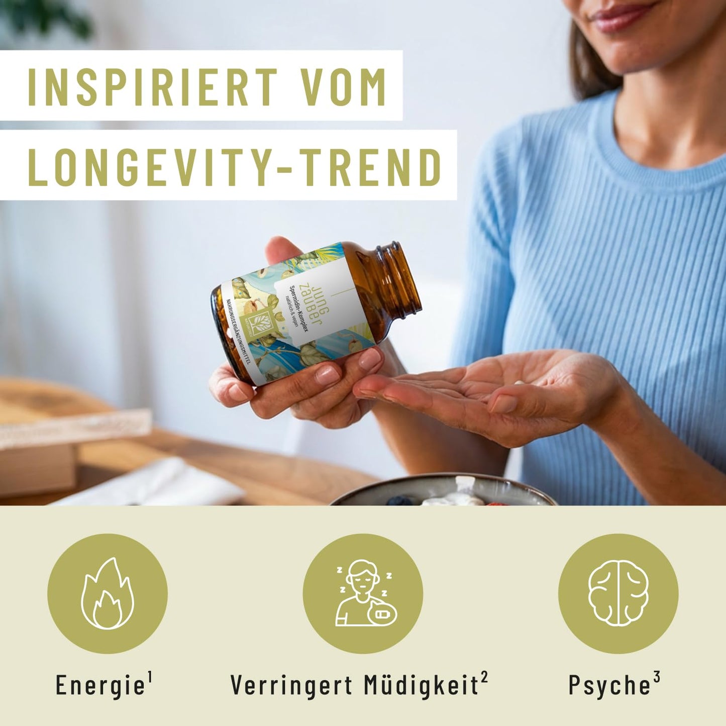 NATURTREU idine Capsules High Dose with High-Quality idine, L-Arginine, Bifidobacteria & Vitamin B6 - Vegan - 120 Enteric Juice-Resistant Capsules - Produced in Germany & Laboratory Tested