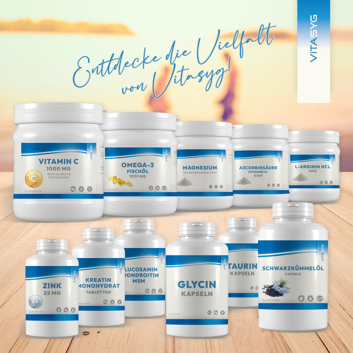 Taurine Capsules - 1000mg - 365 Vegan Capsules | 365 vegan high-dose capsules - 2000 mg per daily serving