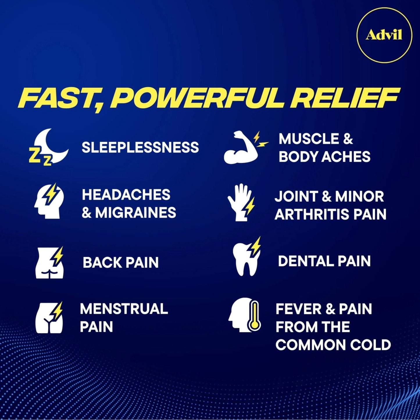 Advil PM Pain Reliever And Nighttime Sleep Aid, Pain Medicine With Ibuprofen For Pain Relief And Diphenhydramine Citrate For A Sleep Aid - 120 Coated Caplets - Maple Wellness Supplements