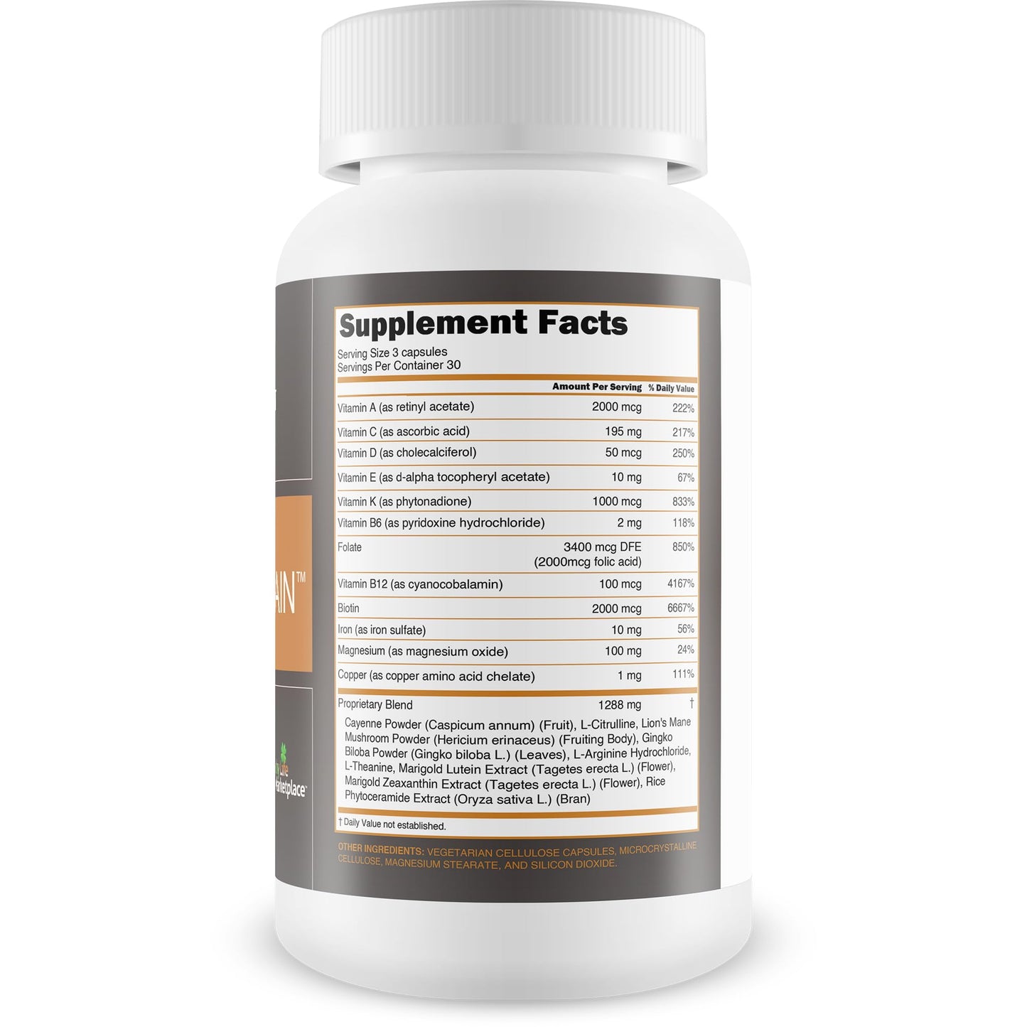 Asusto Memory Supplement for Brain - Improved Capsule Formula - Natural Brain, Memory, & Focus Support - Brain Support - Brain Supplement - Nootropic - Natural Asusto Sandalwood Improved Formula - Maple Wellness Supplements