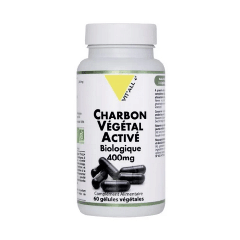 Buy Charbon végétal activé BIO 400 mg 60 gélules végétales VIT'ALL+ - OmniHealthRx Usa supplements