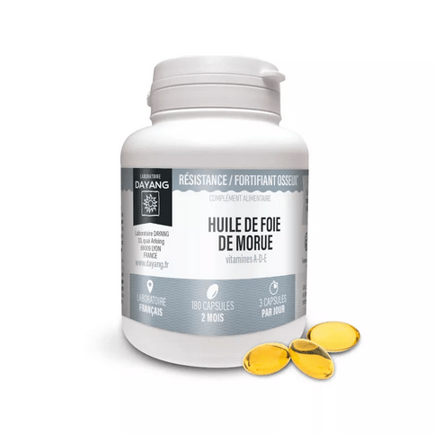 Buy Cod liver oil : bones & immunity - 180 capsules - DAYANG - OmniHealthRx Usa supplements