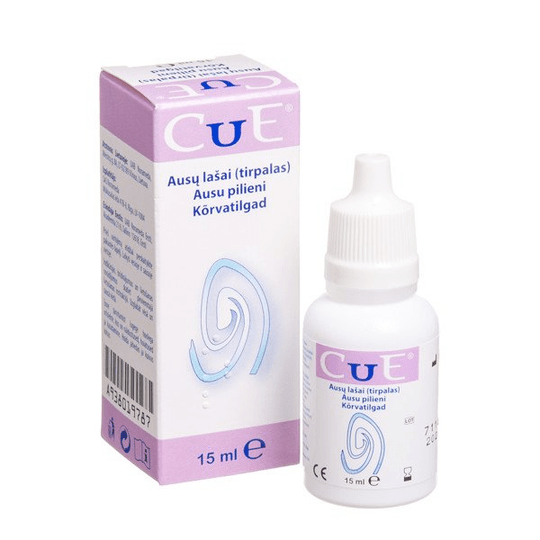 CUE Ear Drops 15 ml Emollient Solution For Mycosis Eczema Dermatitis Irritation - Maple Wellness Supplements