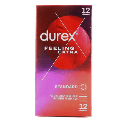 Buy Durex Feeling Extra : 12 thin and lubricated condoms - OmniHealthRx Usa supplements