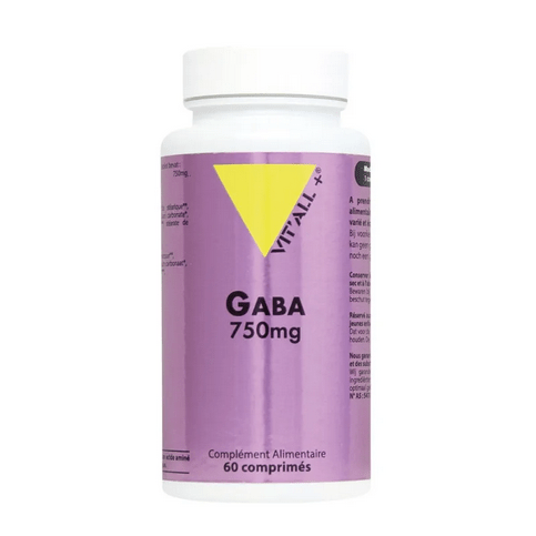Buy GABA 750 mg (Sommeil réparateur, sérénité) 60 comprimés VIT'ALL+ - OmniHealthRx Usa supplements