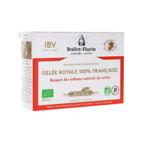 Buy Gelée royale française BIO dynamisée 10 ampoules BALLOT FLURIN - OmniHealthRx Usa supplements
