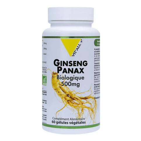 Buy Ginseng Panax Bio 60 gélules VIT'ALL+ - OmniHealthRx Usa supplements