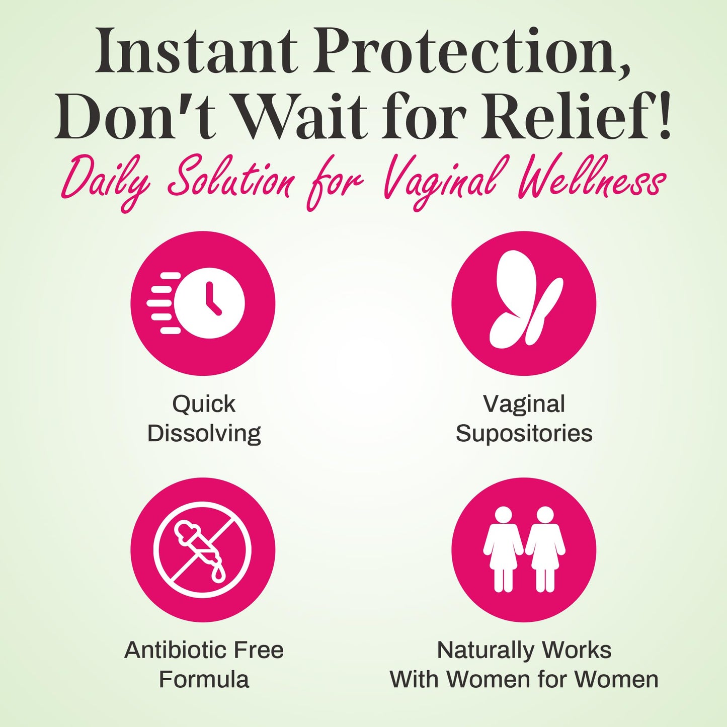 Gynacan Boric Acid Suppositories for Women - pH Balance Vaginal Treatment for Women Odor Prevention, Pure Formula, No-Mess Applicator, Gentle & Effective - Maple Wellness Supplements