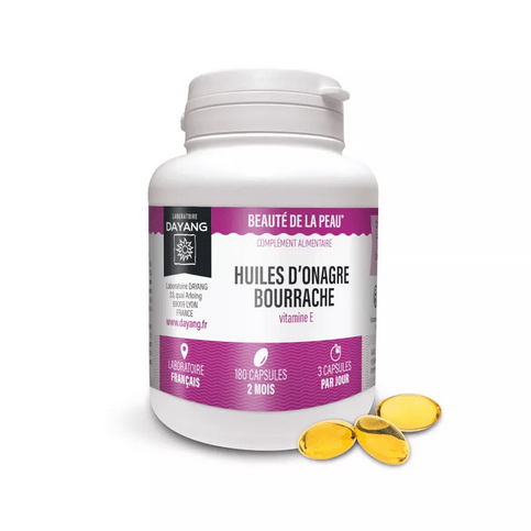 Buy Primrose and borage oils in capsules - skin glow - 180 capsules - DAYANG - OmniHealthRx Usa supplements