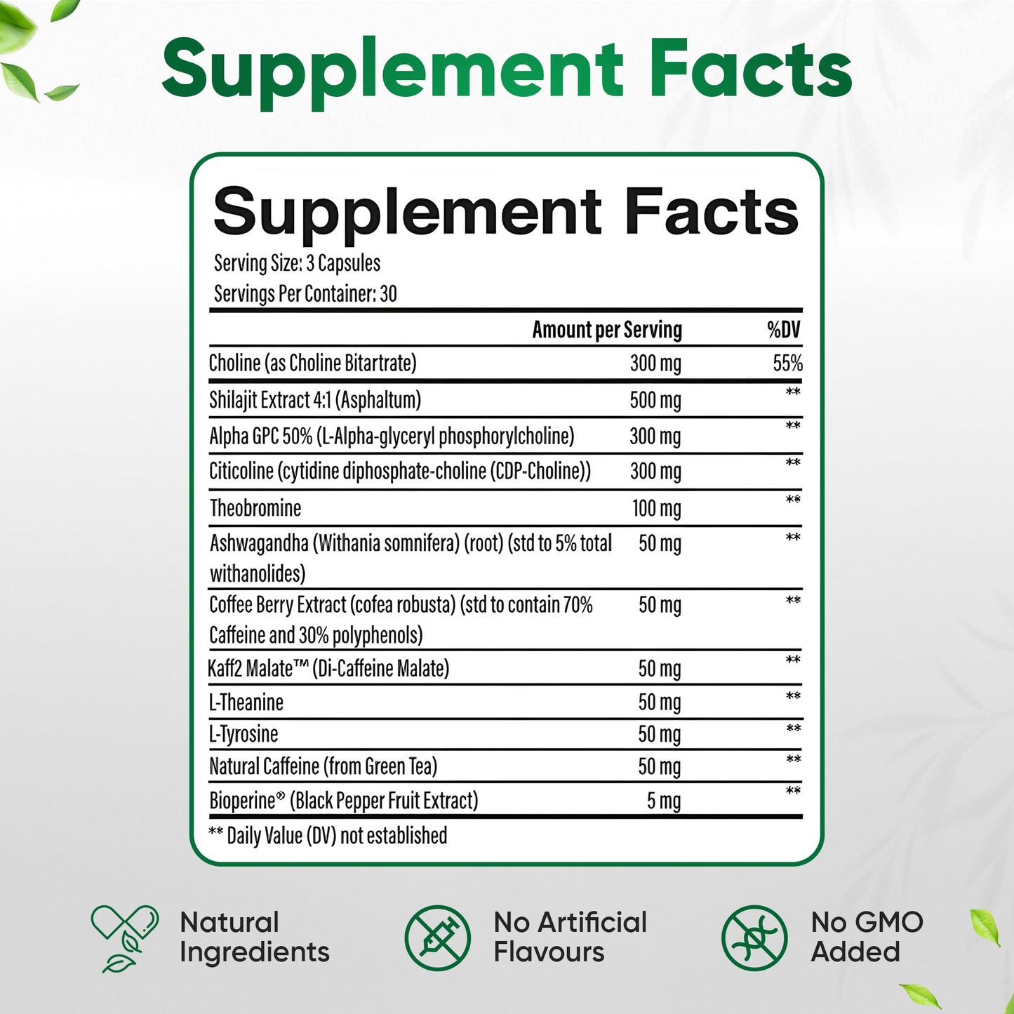 12-in-1 Natural Nootropic Brain Supplement for Memory and Focus, Nootropic for Men & Women, Brain Support Pill for Adults, Brain Vitamins - Focus 30 Day Supply - Maple Wellness Supplements