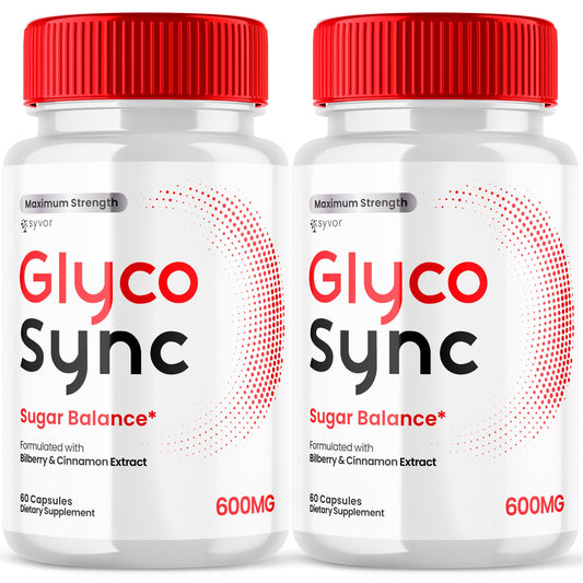 (2 Pack) Glyco Sync Capsules, Official Glyco Sync Balance Pills with All Natural Ingredients, Advanced Formula GlycoSync Joint Health and Wellness Support Max Strength for Men & Women (120 Capsules) - Maple Wellness Supplements