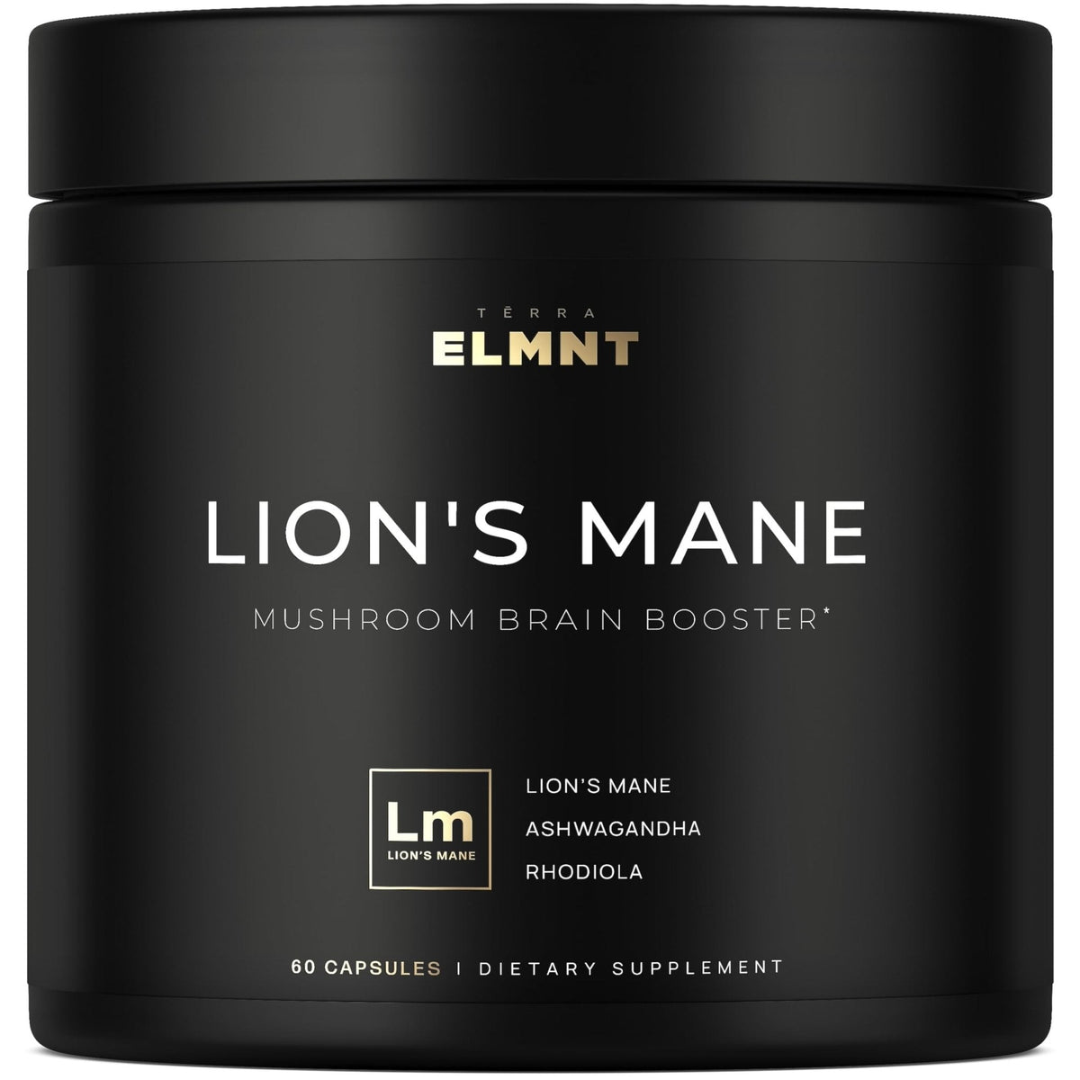 20,000mg 16x Strength Lions Mane Supplement Capsules Super Nootropic w. Ashwagandha & Rhodiola - Highest Potency Lion's Mane Mushroom Extract 50% Polysaccharides Brain Supplements for Memory and Focus - Maple Wellness Supplements