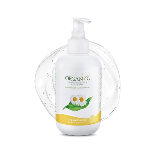 Organyc Feminine Intimate Wash for Sensitive Skin with Chamomile, Free from Chlorine, Parabens