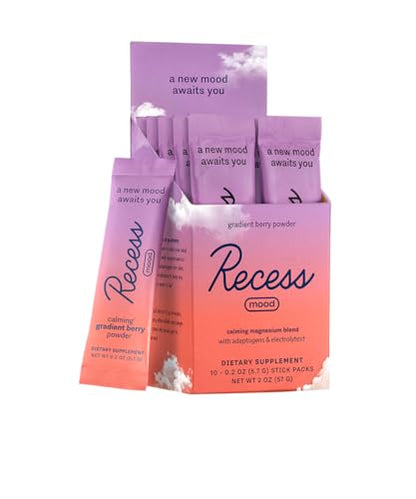 Recess Mood Powder, Calming Magnesium L-Threonate Blend with Passion Flower