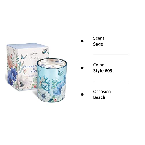 Grapefruit & Kiwi Scented Candles for Home Aromatherapy Candle Gifts for Women, Long Lasting Glass BrifulBuy Supplements Australia