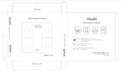Vitafit Smart Scales for Body Weight and Fat Percentage, Weighing Professional Since 2001 VitafitBuy Supplements Australia