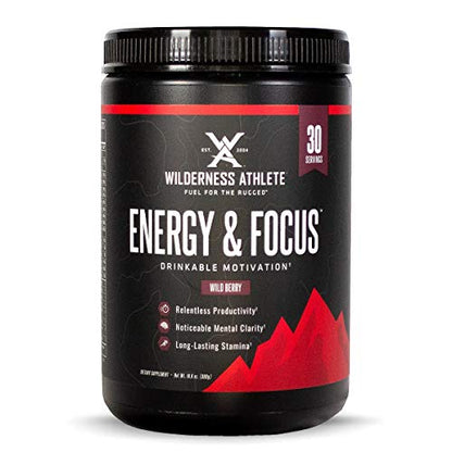 Wilderness Athlete - Energy & Focus | Energy Pre Workout for Women & Men - Energy