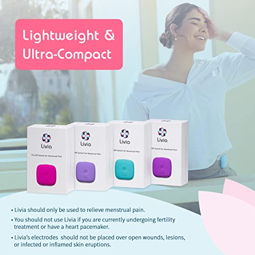 Livia Menstrual Pain Relief Device, Purple - The Off Switch for Period Pain - Portable Unit with Stick LiviaBuy Supplements Australia