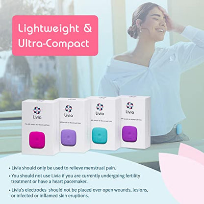 Livia Menstrual Pain Relief Device, Purple - The Off Switch for Period Pain - Portable Unit with Stick LiviaBuy Supplements Australia