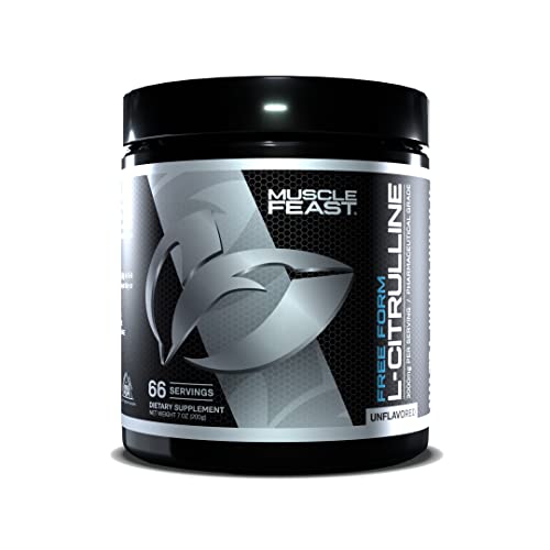 Muscle Feast Premium Vegan L-Citrulline Powder, Enhance Muscle Pumps, Improve Muscle