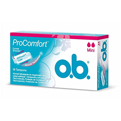 OB O.B. Pro Comfort Mini Tampon 16s -O.B.PRO Comfort Super tampons with Fluid-Lock Grooves