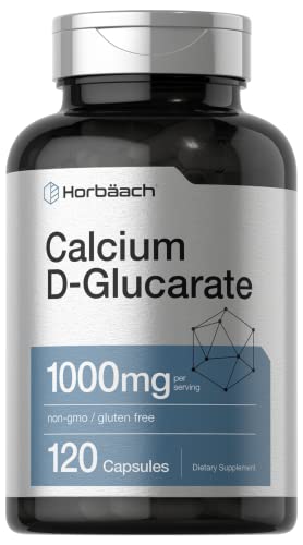 Calcium D-Glucarate 1000mg | 120 Capsules | Non-GMO, Gluten Free Supplement
