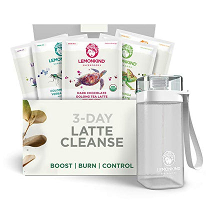 LEMONKIND Organic 3 Day Fat-Burn Cleanse for Weight Loss Jumpstart & Detox 
