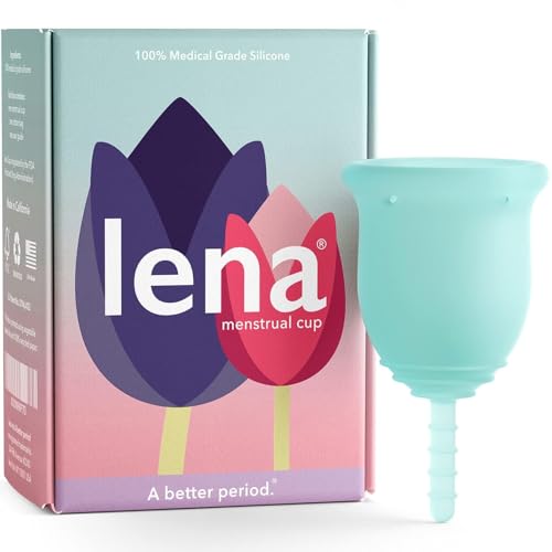 Lena Menstrual Cup | 12hr Reusable Period Silicone Soft Cup | Tampon and Pad Alternative