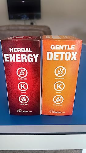 Total Tea Detox Tea & Energy Tea Set - 25 Day Detox Tea - Herbal SIim Tea Total TeaBuy Supplements Australia