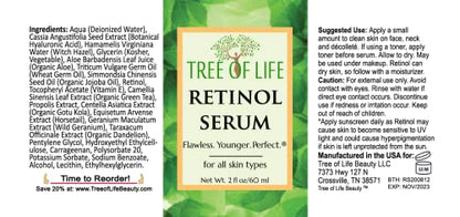 Tree of Life Retinol Serum for Face w/Hydrating Hyaluronic Acid for Wrinkle Soothing Tree of Life BeautyBuy Supplements Australia
