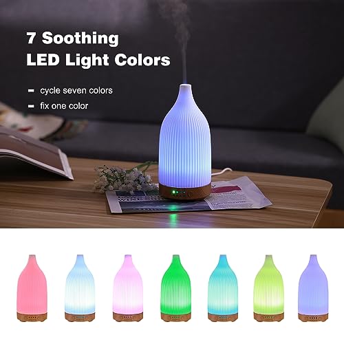 Coolego Ceramic Diffuser, 100ml Essential Oil Diffuser Ultrasonic Cool Mist Aromatherapy Diffuser CoolegoBuy Supplements Australia