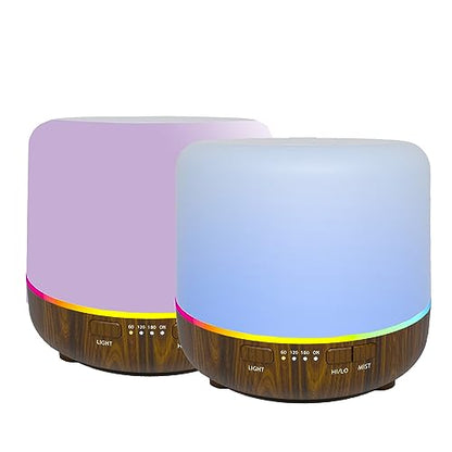Scent Essential Oil Diffuser 2 Pack Max 200 ML Ultrasonic Cool Mist Humidifiers and Aromatherapy