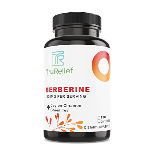 TR TRURELIEF Berberine 1200mg w/Ceylon Cinnamon & Green Tea - 120 Caps
