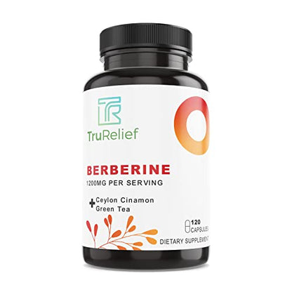 TR TRURELIEF Berberine 1200mg w/Ceylon Cinnamon & Green Tea - 120 Caps