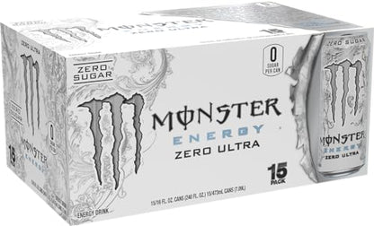 Monster Energy Zero Ultra, Sugar Free Energy Drink, 16 Ounce (Pack of 15) Monster EnergyBuy Supplements Australia