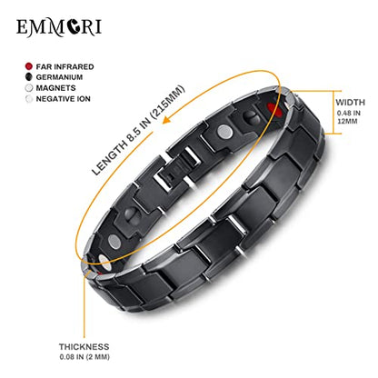 EMMORI Ultra Strength Magnetic Bracelet - 3,500 Gauss Per Magnet -Magnetic Bracelets EmmoriBuy Supplements Australia