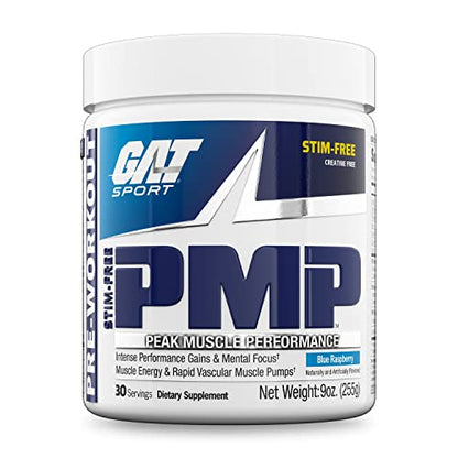 GAT SPORT PMP (Peak Muscle Performance), Pre-Workout, 30 Servings (Blue Raspberry