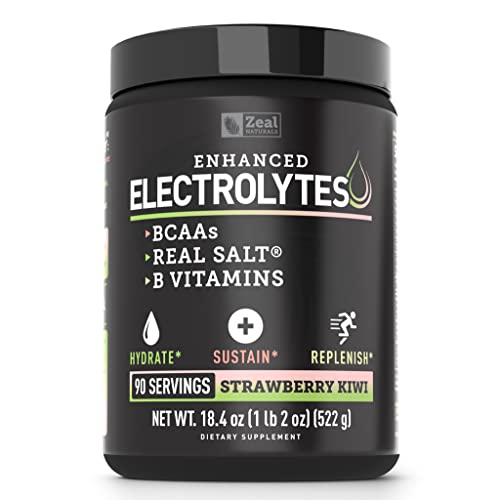 Enhanced Electrolyte Powder (Strawberry Kiwi | 90ct.) Sugar Free + BCAA, B-Vitamins