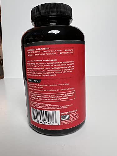 FORCE FACTOR Test X180 Alpha Max, 2-Pack, Total Testosterone and Nitric Oxide Booster for Men with Fenugreek Seed & Tribulus to Increase Blood Flow & Improve Male Athletic Performance, 360 Capsules