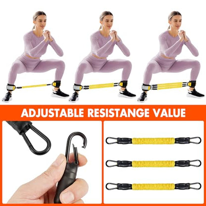 Ankle Resistance Bands with Cuffs, Ankle Bands for Working Out, Glutes Workout Equipment WOQQWBuy Supplements Australia