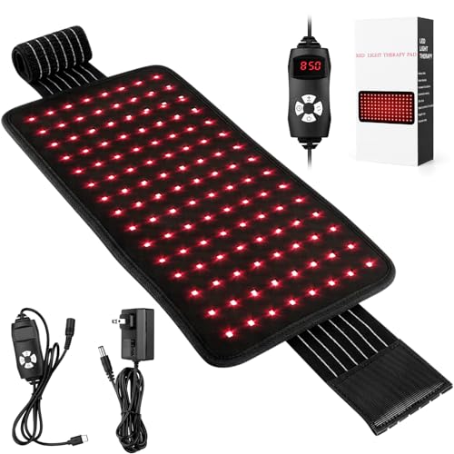 Yofalo 660nm LED Red Light and 850nm Near Infrared Red Light Therapy Belt Device for Body Pain Waist,