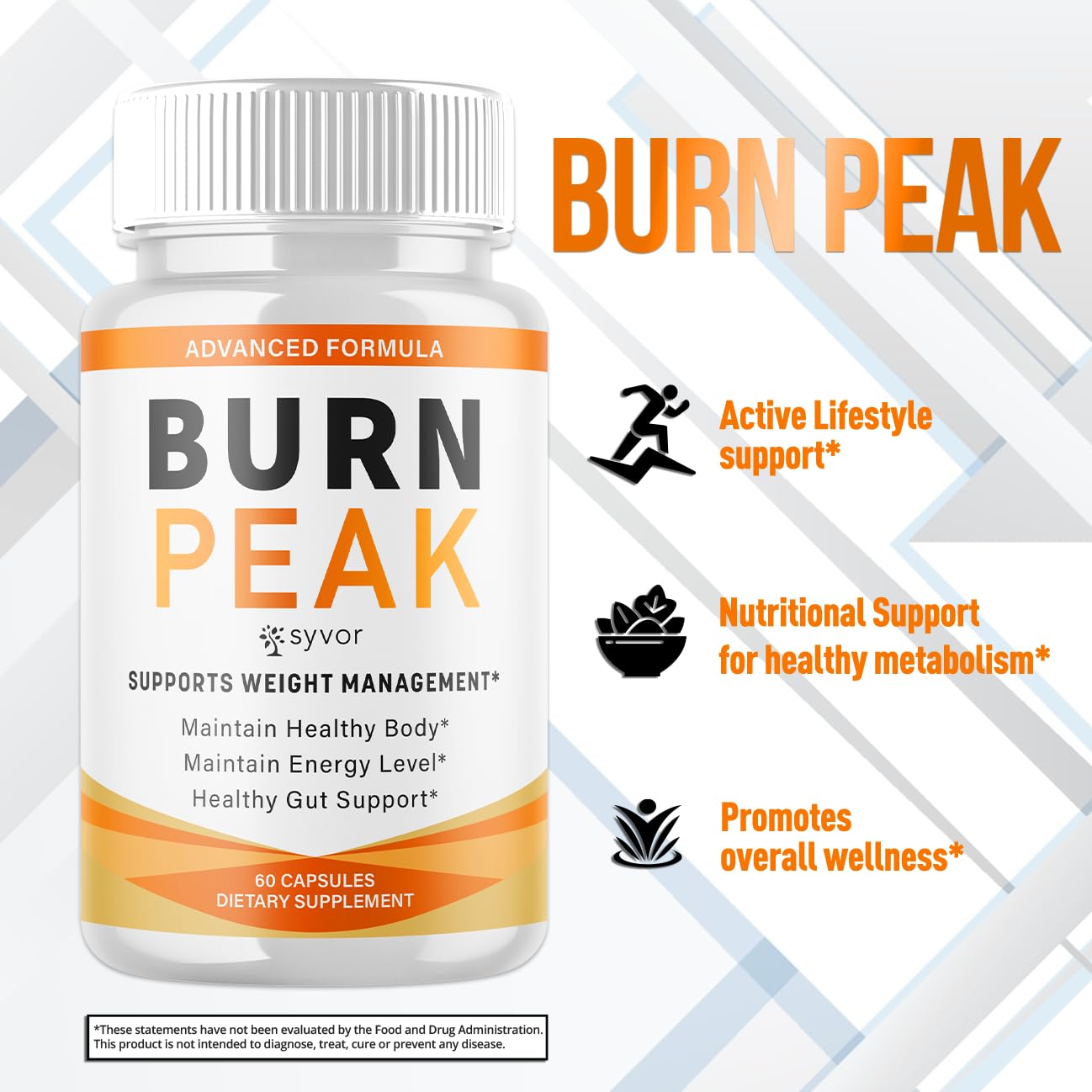 (5 Pack) Burn Peak Capsules, Official Burnpeak Pink Salt Pills with All Natural Ingredients, Advanced Health and Wellness Supplement with Premium Vitamins for Active Lifestyle Support (300 Capsules) - Maple Wellness Supplements