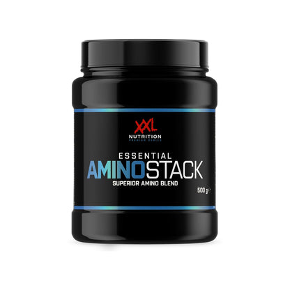 XXL Nutrition - Essential Amino Stack - EAA Powder, Amino Acids Complex High Dose, BCAA, EEAS Powder - Raspberry - 500 g