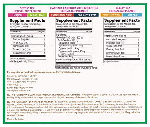 Hyleys Detox Tea for Cleanse - 28 Day Kit - 84 Tea Bags - Gift Gift For Mom For Mom HYLEYSBuy Supplements Australia